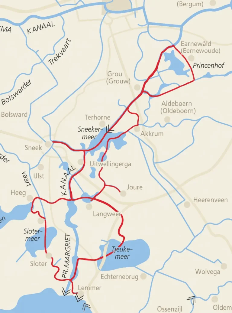 Routenkarte von Friesland Route